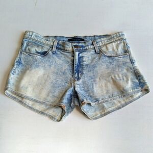 Flying Monkey Acid Wash Light Blue High Rise Shorts Womens 30 Jean Hot Pants